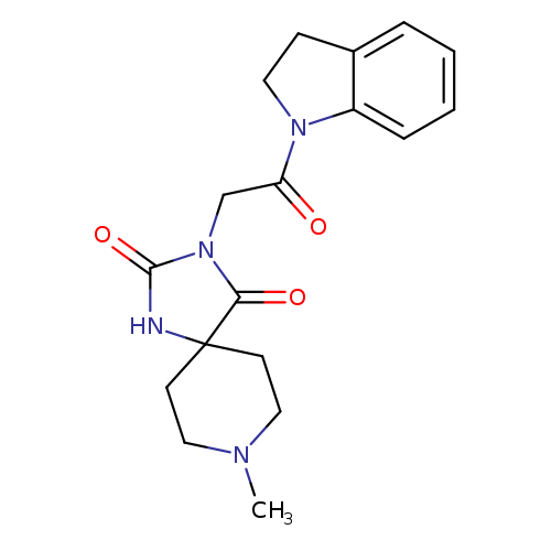 3-[2-(2,3-dihydro-1H-indol-1-yl)-2-oxoethyl]-8-methyl-1,3,8-triazaspiro[4.5]decane-2,4-dione