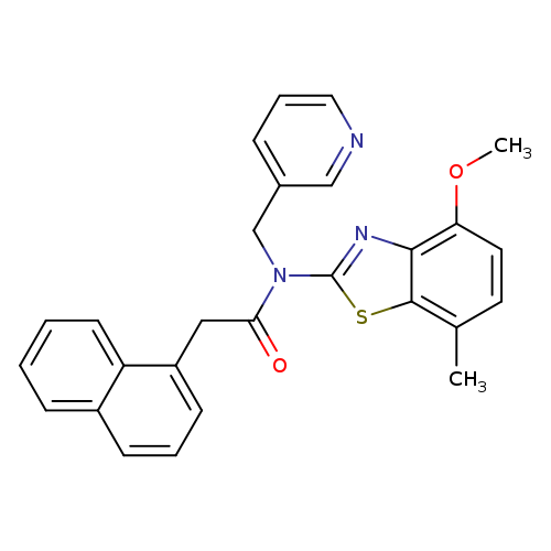 N-(4-methoxy-7-methyl-1,3-benzothiazol-2-yl)-2-(naphthalen-1-yl)-N-[(pyridin-3-yl)methyl]acetamide