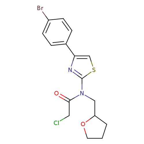N-[4-(4-bromophenyl)-1,3-thiazol-2-yl]-2-chloro-N-(oxolan-2-ylmethyl)acetamide