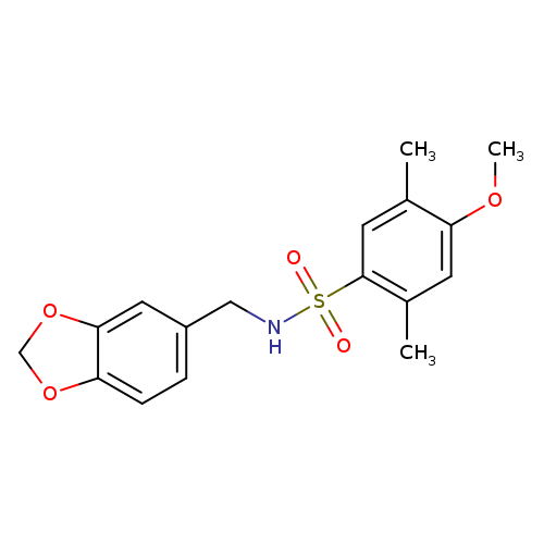 N-[(2H-1,3-benzodioxol-5-yl)methyl]-4-methoxy-2,5-dimethylbenzene-1-sulfonamide