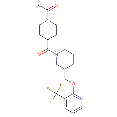 1-{4-[3-({[3-(trifluoromethyl)pyridin-2-yl]oxy}methyl)piperidine-1-carbonyl]piperidin-1-yl}ethan-1-one