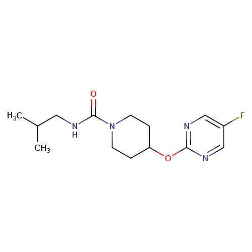 4-[(5-fluoropyrimidin-2-yl)oxy]-N-(2-methylpropyl)piperidine-1-carboxamide