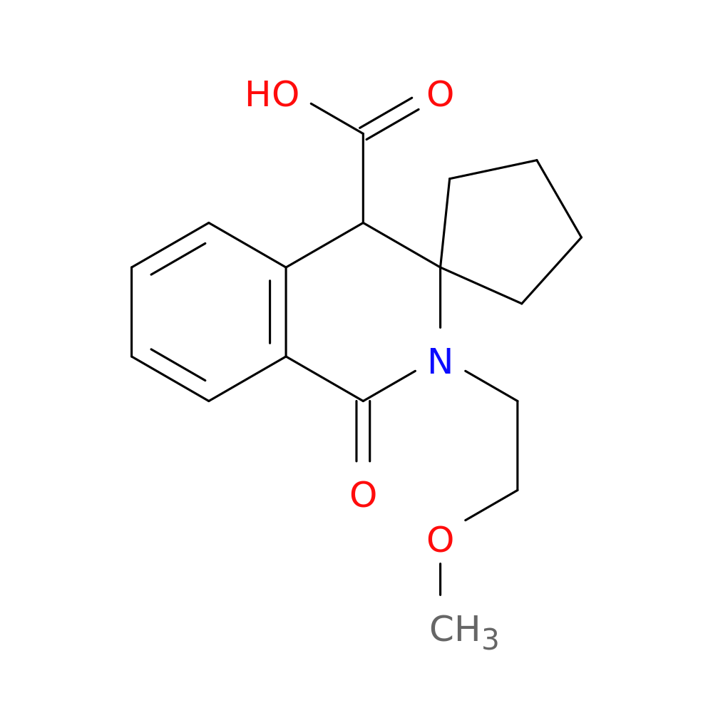 2'-(2-Methoxyethyl)-1'-oxo-1',4'-dihydro-2'h-spiro[cyclopentane-1,3'-isoquinoline]-4'-carboxylic acid