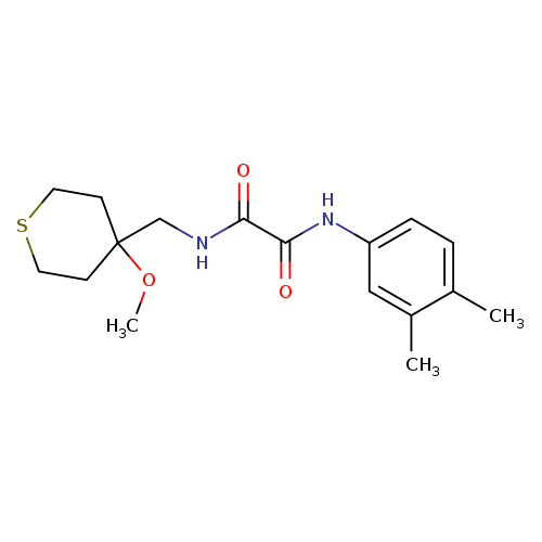 N-(3,4-dimethylphenyl)-N'-[(4-methoxythian-4-yl)methyl]ethanediamide