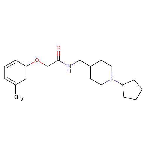 N-[(1-cyclopentylpiperidin-4-yl)methyl]-2-(3-methylphenoxy)acetamide
