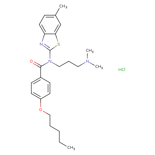 N-[3-(dimethylamino)propyl]-N-(6-methyl-1,3-benzothiazol-2-yl)-4-(pentyloxy)benzamide hydrochloride