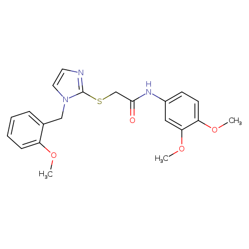 N-(3,4-dimethoxyphenyl)-2-({1-[(2-methoxyphenyl)methyl]-1H-imidazol-2-yl}sulfanyl)acetamide