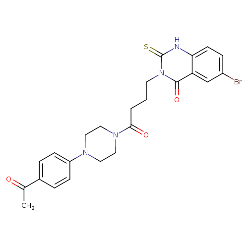 3-{4-[4-(4-acetylphenyl)piperazin-1-yl]-4-oxobutyl}-6-bromo-2-sulfanylidene-1,2,3,4-tetrahydroquinazolin-4-one