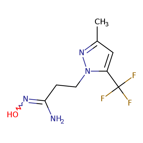 (1Z)-N'-hydroxy-3-[3-methyl-5-(trifluoromethyl)-1H-pyrazol-1-yl]propanimidamide