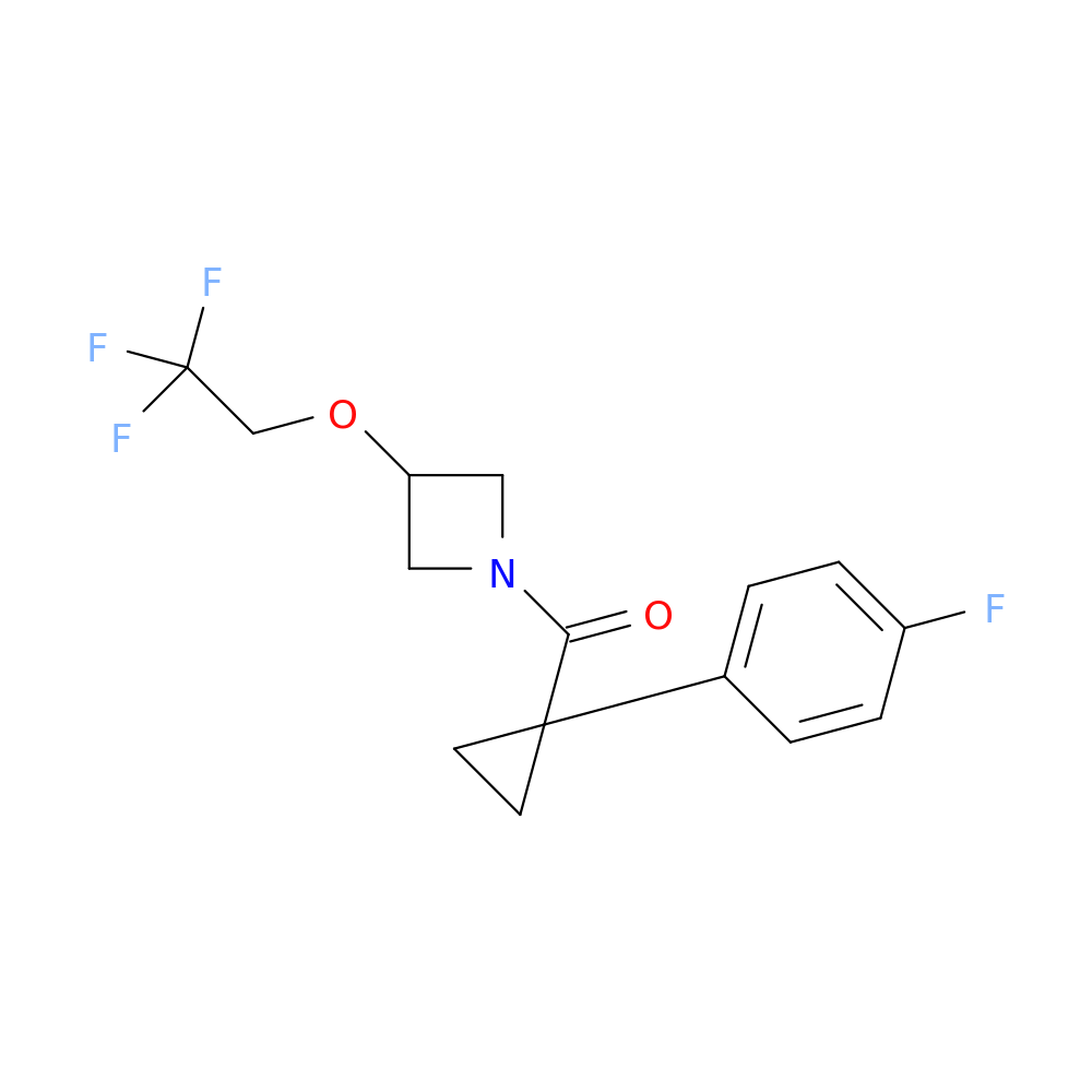 1-[1-(4-fluorophenyl)cyclopropanecarbonyl]-3-(2,2,2-trifluoroethoxy)azetidine