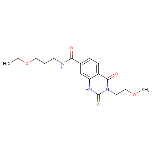 N-(3-ethoxypropyl)-3-(2-methoxyethyl)-4-oxo-2-sulfanylidene-1,2,3,4-tetrahydroquinazoline-7-carboxamide