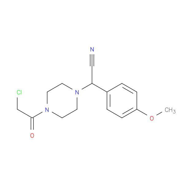 2-[4-(2-chloroacetyl)piperazin-1-yl]-2-(4-methoxyphenyl)acetonitrile