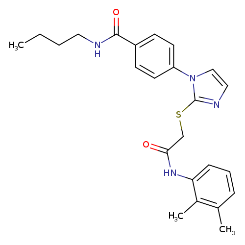 N-butyl-4-[2-({[(2,3-dimethylphenyl)carbamoyl]methyl}sulfanyl)-1H-imidazol-1-yl]benzamide