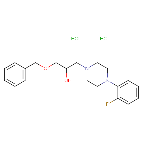 1-(benzyloxy)-3-[4-(2-fluorophenyl)piperazin-1-yl]propan-2-ol dihydrochloride