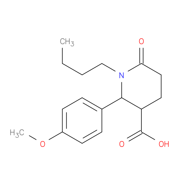 1-butyl-2-(4-methoxyphenyl)-6-oxopiperidine-3-carboxylic acid