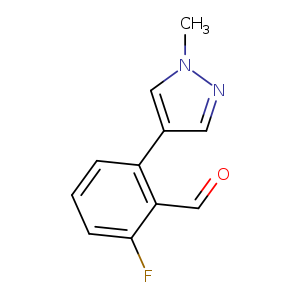 2-fluoro-6-(1-methyl-1H-pyrazol-4-yl)benzaldehyde