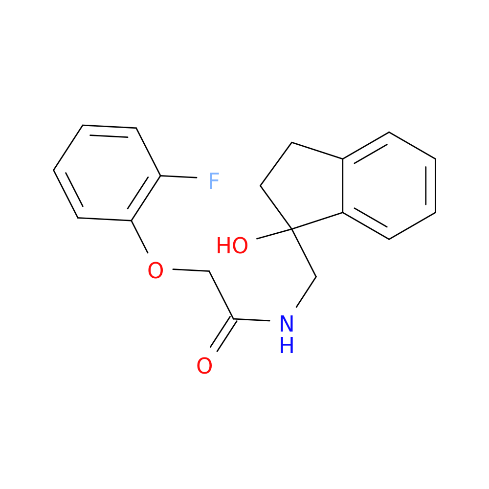 2-(2-fluorophenoxy)-N-[(1-hydroxy-2,3-dihydro-1H-inden-1-yl)methyl]acetamide