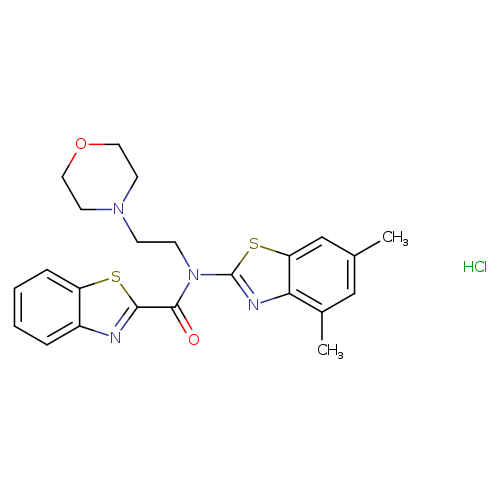 N-(4,6-dimethyl-1,3-benzothiazol-2-yl)-N-[2-(morpholin-4-yl)ethyl]-1,3-benzothiazole-2-carboxamide hydrochloride