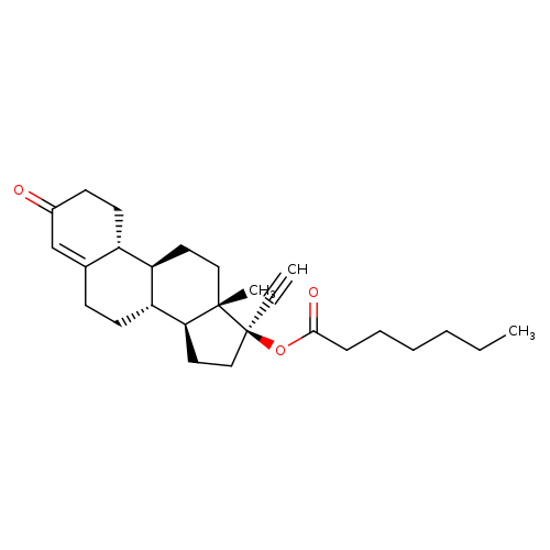 19-Norpregn-4-en-20-yn-3-one, 17-[(1-oxoheptyl)oxy]-, (17a)-