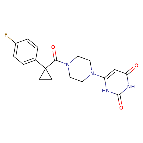 6-{4-[1-(4-fluorophenyl)cyclopropanecarbonyl]piperazin-1-yl}-1,2,3,4-tetrahydropyrimidine-2,4-dione