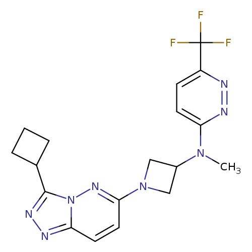 N-(1-{3-cyclobutyl-[1,2,4]triazolo[4,3-b]pyridazin-6-yl}azetidin-3-yl)-N-methyl-6-(trifluoromethyl)pyridazin-3-amine