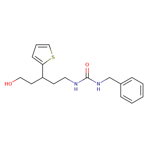 1-benzyl-3-[5-hydroxy-3-(thiophen-2-yl)pentyl]urea
