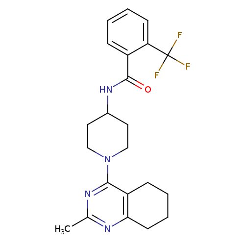 N-[1-(2-methyl-5,6,7,8-tetrahydroquinazolin-4-yl)piperidin-4-yl]-2-(trifluoromethyl)benzamide