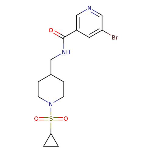 5-bromo-N-{[1-(cyclopropanesulfonyl)piperidin-4-yl]methyl}pyridine-3-carboxamide
