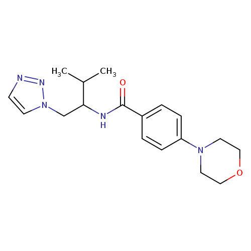N-[3-methyl-1-(1H-1,2,3-triazol-1-yl)butan-2-yl]-4-(morpholin-4-yl)benzamide
