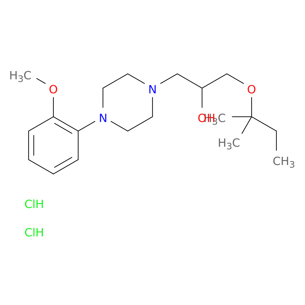 1-[4-(2-methoxyphenyl)piperazin-1-yl]-3-[(2-methylbutan-2-yl)oxy]propan-2-ol dihydrochloride