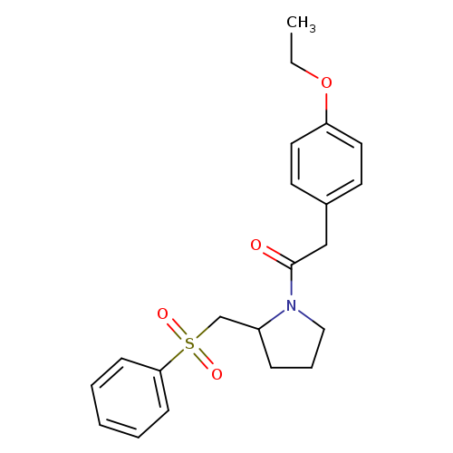 1-{2-[(benzenesulfonyl)methyl]pyrrolidin-1-yl}-2-(4-ethoxyphenyl)ethan-1-one