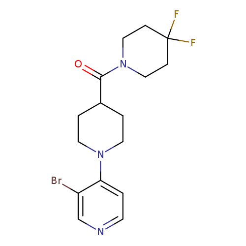 3-bromo-4-[4-(4,4-difluoropiperidine-1-carbonyl)piperidin-1-yl]pyridine