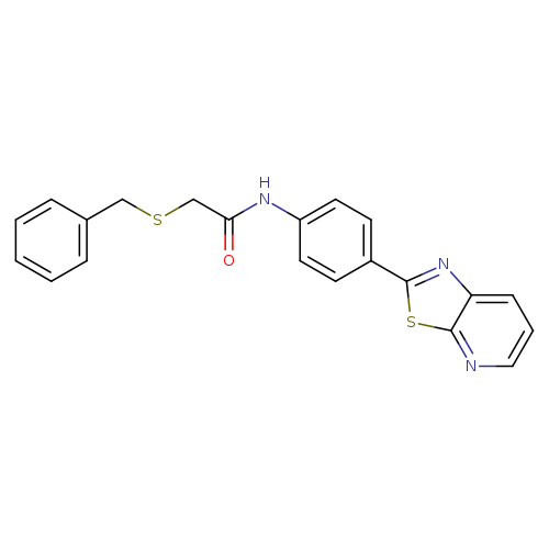 2-(benzylsulfanyl)-N-(4-{[1,3]thiazolo[5,4-b]pyridin-2-yl}phenyl)acetamide