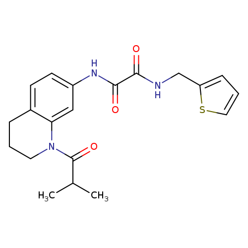 N'-[1-(2-methylpropanoyl)-1,2,3,4-tetrahydroquinolin-7-yl]-N-[(thiophen-2-yl)methyl]ethanediamide