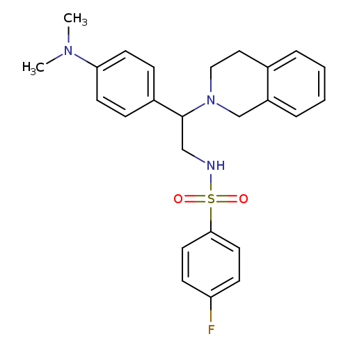 N-{2-[4-(dimethylamino)phenyl]-2-(1,2,3,4-tetrahydroisoquinolin-2-yl)ethyl}-4-fluorobenzene-1-sulfonamide
