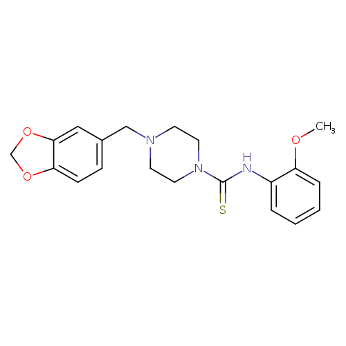 4-[(2H-1,3-benzodioxol-5-yl)methyl]-N-(2-methoxyphenyl)piperazine-1-carbothioamide