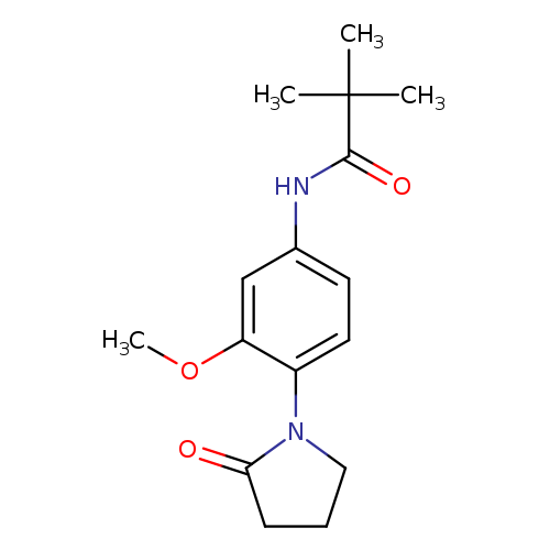 N-[3-methoxy-4-(2-oxopyrrolidin-1-yl)phenyl]-2,2-dimethylpropanamide
