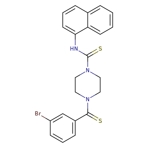 4-(3-bromobenzenecarbothioyl)-N-(naphthalen-1-yl)piperazine-1-carbothioamide