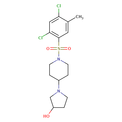1-[1-(2,4-dichloro-5-methylbenzenesulfonyl)piperidin-4-yl]pyrrolidin-3-ol