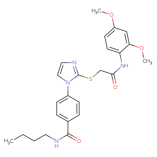 N-butyl-4-[2-({[(2,4-dimethoxyphenyl)carbamoyl]methyl}sulfanyl)-1H-imidazol-1-yl]benzamide