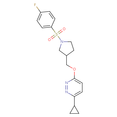 3-cyclopropyl-6-{[1-(4-fluorobenzenesulfonyl)pyrrolidin-3-yl]methoxy}pyridazine