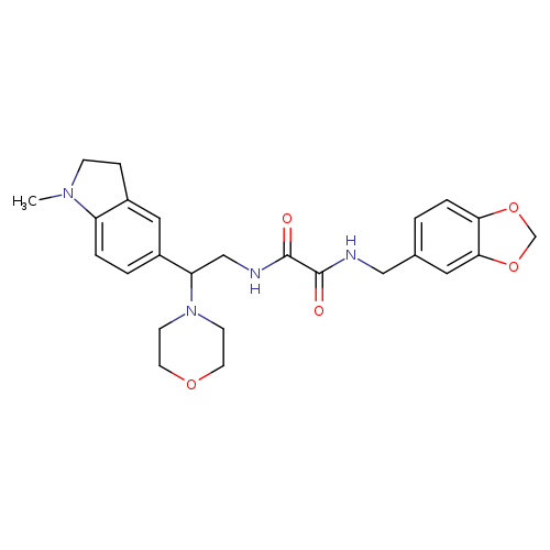 N-[(2H-1,3-benzodioxol-5-yl)methyl]-N'-[2-(1-methyl-2,3-dihydro-1H-indol-5-yl)-2-(morpholin-4-yl)ethyl]ethanediamide