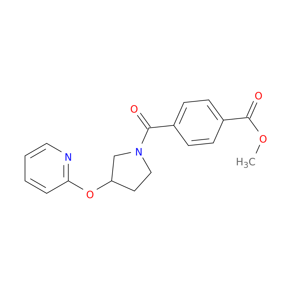 methyl 4-[3-(pyridin-2-yloxy)pyrrolidine-1-carbonyl]benzoate