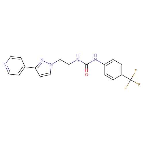 3-{2-[3-(pyridin-4-yl)-1H-pyrazol-1-yl]ethyl}-1-[4-(trifluoromethyl)phenyl]urea