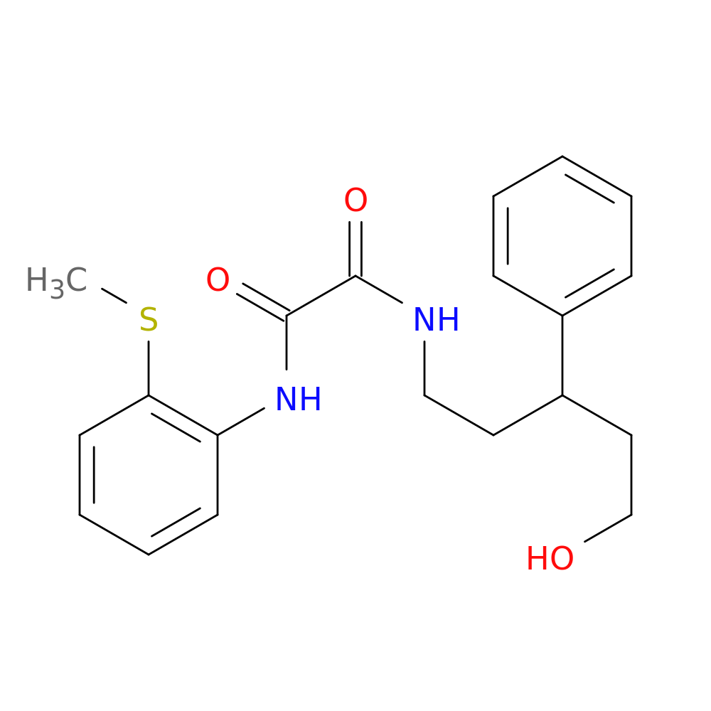 N'-(5-hydroxy-3-phenylpentyl)-N-[2-(methylsulfanyl)phenyl]ethanediamide