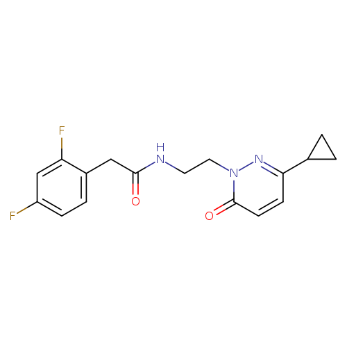 N-[2-(3-cyclopropyl-6-oxo-1,6-dihydropyridazin-1-yl)ethyl]-2-(2,4-difluorophenyl)acetamide