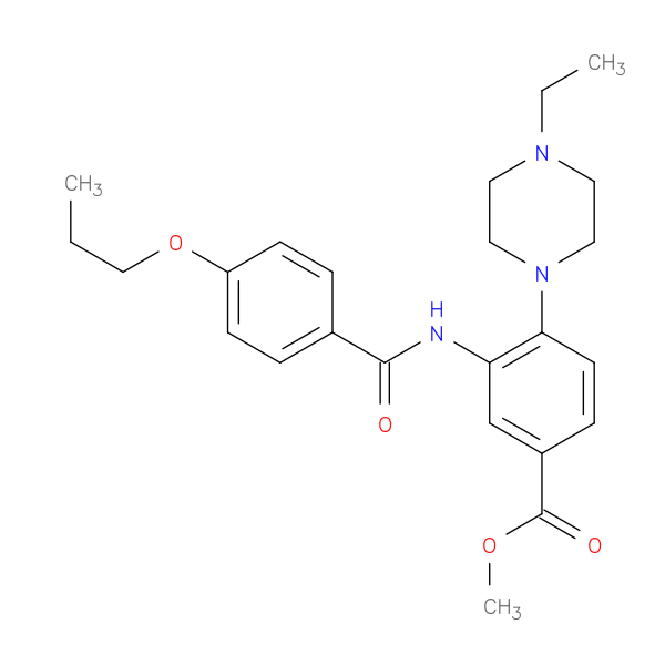 methyl 4-(4-ethyl-1-piperazinyl)-3-[(4-propoxybenzoyl)amino]benzoate