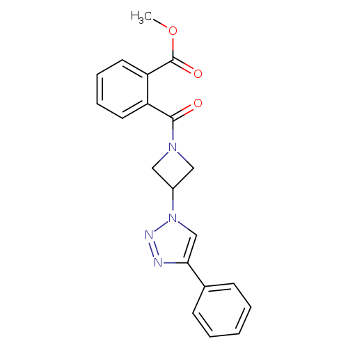 methyl 2-[3-(4-phenyl-1H-1,2,3-triazol-1-yl)azetidine-1-carbonyl]benzoate