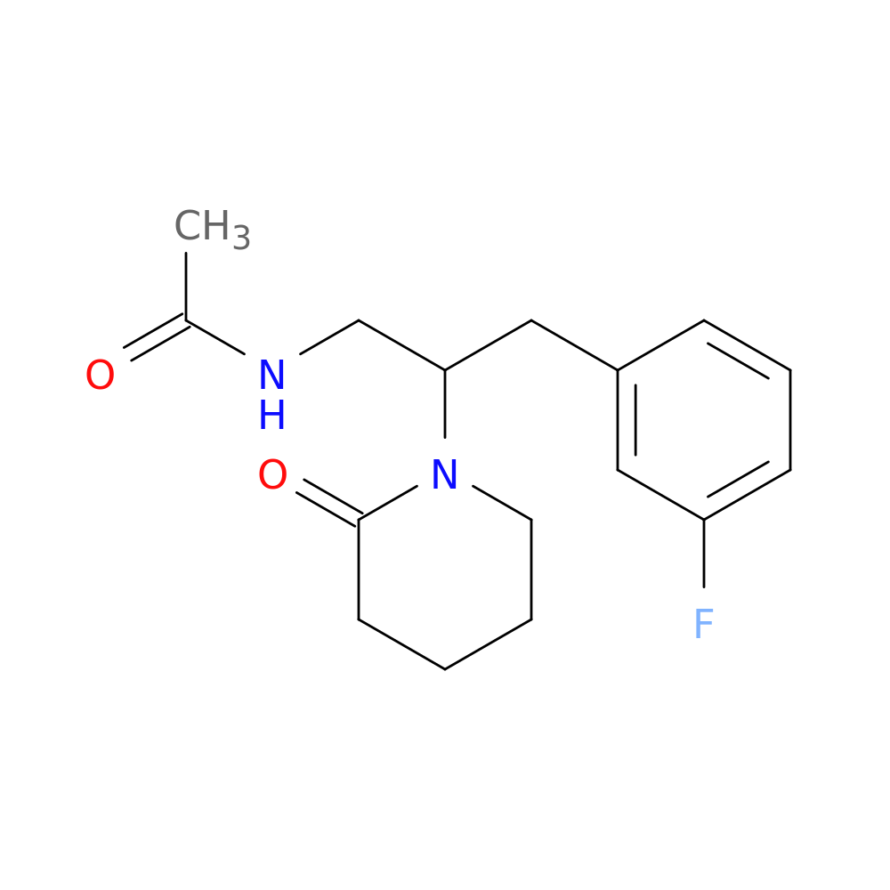 N-[3-(3-fluorophenyl)-2-(2-oxopiperidin-1-yl)propyl]acetamide