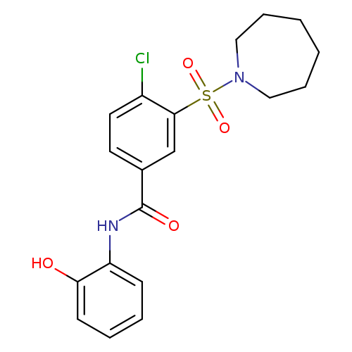 3-(azepane-1-sulfonyl)-4-chloro-N-(2-hydroxyphenyl)benzamide